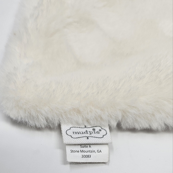 Mud Pie Lamb Lovey Sheep Plush Baby Woobie Security Blanket Fuzzy Furry Ivory - Picture 4 of 8